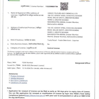 fssai valid date 13-10-2024